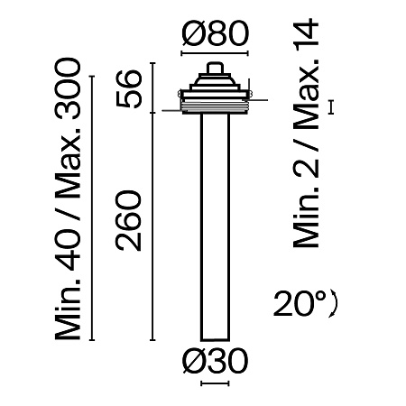 Встраиваемый светильник Technical Focus T C140TRS-L300-7W3K-BBS - фото