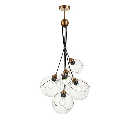 Светильник подвесной Золотистый/Прозрачный E27 6*60W SLE103103-06 - фото