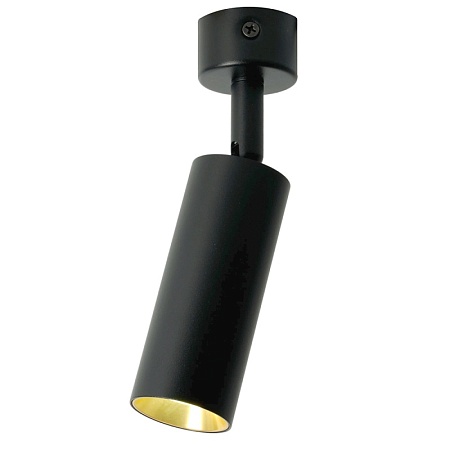 Светильник Feron ML1011 настенно-потолочный под лампу GU10, черный + золото - фото