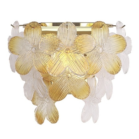 Светильник настенный ST-Luce золотистый/Прозрачный, январный E14 2*60W SL6240.201.02 - фото