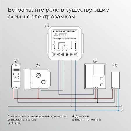Реле Умный дом с независимым контактом 76010/00 Elektrostandard - фото