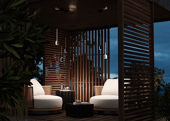 Подвесной светильник Outdoor O491PL-L8B3K - фото