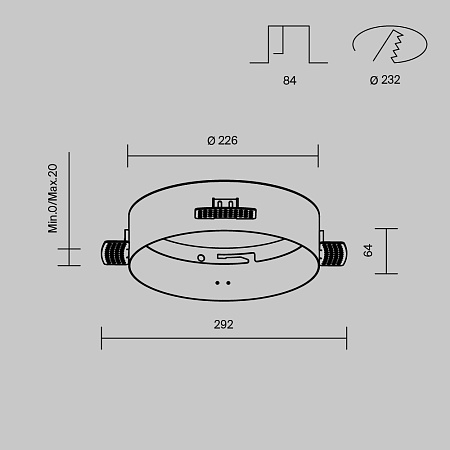 Аксессуар для встраиваемого светильника Technical Zon DLA032-TRS24-W - фото