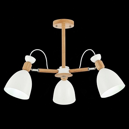 Светильник потолочный Светлое дерево, Белый/Белый E27 3*60W SLE103802-03 - фото