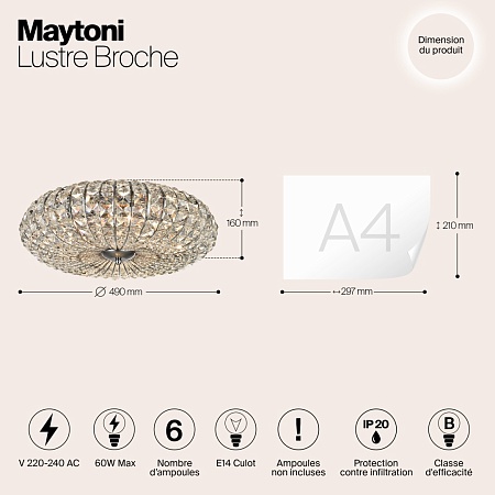 Люстра Maytoni Broche DIA902-06-N - фото