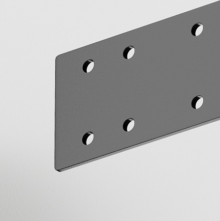 Прямой коннектор 1шт Gravity накладной черный - фото