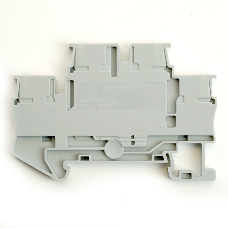 Зажим пружинный, 4-проводной проходной ЗНИ - 2,5 ,JXB PT 2,5 , серый LD575-1-25 - фото