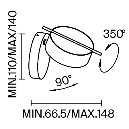 Настенный светильник (бра) Maytoni Nuance MOD180WL-L4B3K - фото