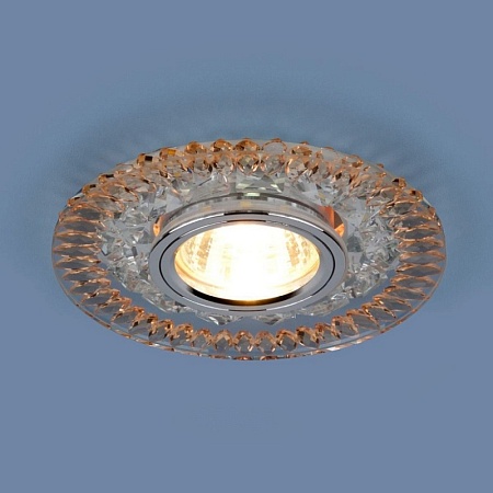 Точечный светильник с LED подсветкой 2198 MR16 CL/GD прозрачный/золото - фото