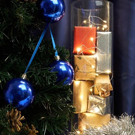 Гирлянда линейная Feron CL575 Роса, статичная, 5м USB 2700K , прозрачный шнур - фото