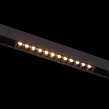 Магнитный трековый светильник Черный LED 1*12W 3000K 1 009Lm Ra>90 36° IP20 L222xW22xH4 ST361.436.12 - фото