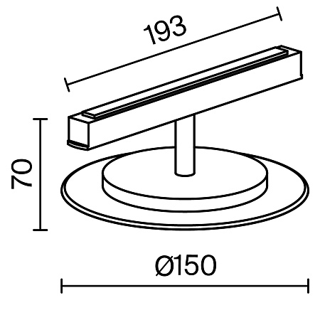 Трековая система Technical встраиваемая магнитная чёрная 150x150x150 TS-Z-150-TR107-2-5W3K-B