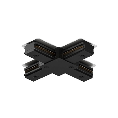 TR1104-BK Соединитель для шинопровода X-образный, черный - фото