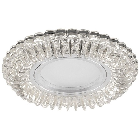 Светильник встраиваемый с синей LED подсветкой Feron CD904 потолочный MR16 G5.3 прозрачный - фото