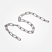 Цепь Eurosvet 10300 цепь длиной 1 метр с 2 карабинами хром, арт. 73023