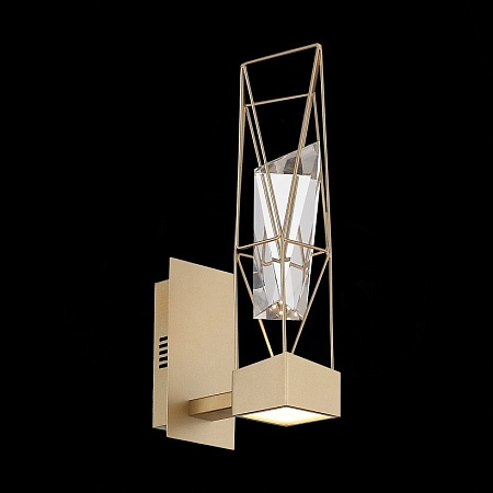 Бра ST-Luce Матовое золото/Матовое золото, Прозрачный LED 1*6W 4000K SL815.201.01 - фото