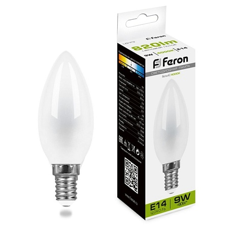 Лампа светодиодная Feron LB-73 Свеча E14 9W 230V 4000K - фото
