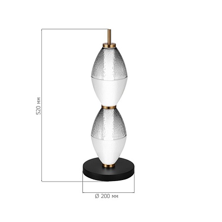 Прикроватная лампа ST-Luce Черный/Белый, Дымчатый LED 1*16W 3000K SL6130.404.12 - фото