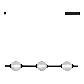 Светильник подвесной ST-Luce Черный/Прозрачное кракелированное стекло LED 3*8,5W 3000K SL6120.403.03