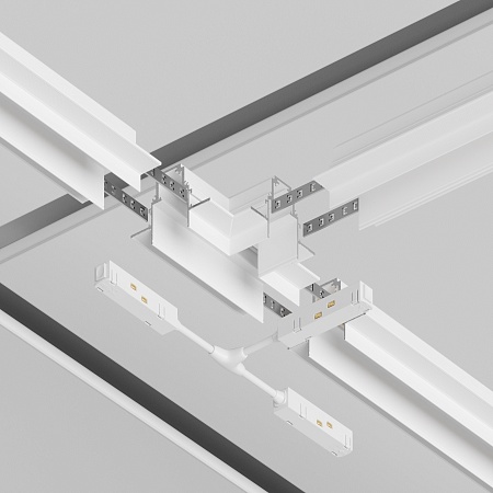 Коннектор Т-образный Gravity встраиваемый белый - фото