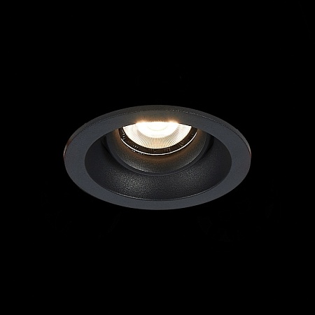 Св-к встр. Черный GU10 1*50W D94xH40 220V Без ламп ST208.408.01 - фото