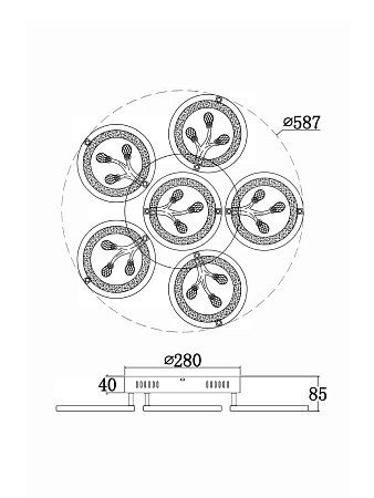 Потолочный светильник Freya FR10017CL-L92W - фото