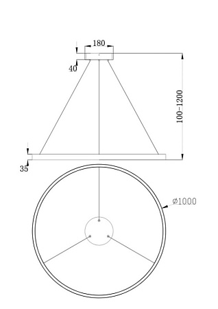 Подвесной светильник Maytoni Rim MOD058PL-L54B4K - фото