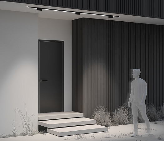 Уличный трековый светильник Points Elasity IP 3000К 10Вт 45° черный - фото