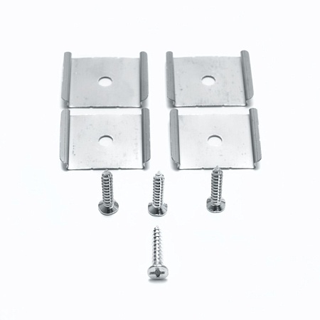 Профиль алюминиевый накладной "Линии света" с крепежами, серебро, CAB256 - фото