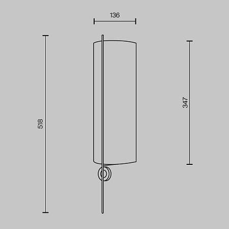 Настенный светильник (бра) Maytoni MOD437WL-02BG1 - фото