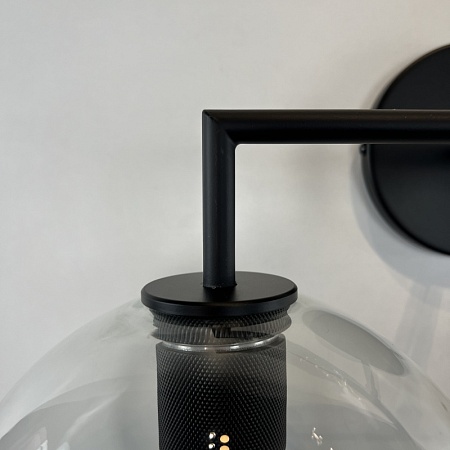 Бра Rh Utilitaire Globe Shade Double Sconce Black Imperiumloft 123272-22 - фото