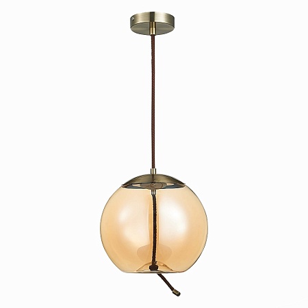 Люстра подвесная ST-Luce Бронза/Янтарный LED 1*10W 3000K SL6108.313.01 - фото