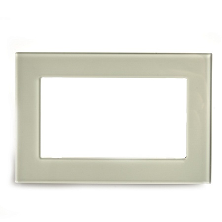 Рамка  2-местная (без перемычки), стекло, STEKKER, GFR00-7012-07, серия Катрин, дымчатый - фото