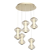 Светильник подвесной ST-Luce золото/коньячный LED 1*28W 3000K SL6136.233.01