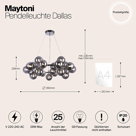 Подвесной светильник Maytoni Dallas MOD548PL-25CH - фото