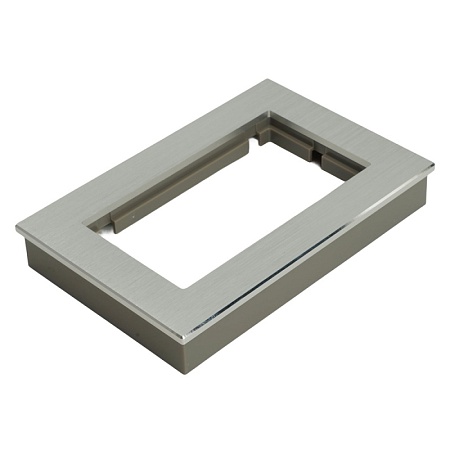 Рамка 2-местная (без перемычки), металл, STEKKER, MFR00-7012-03, серия Катрин, серебро - фото