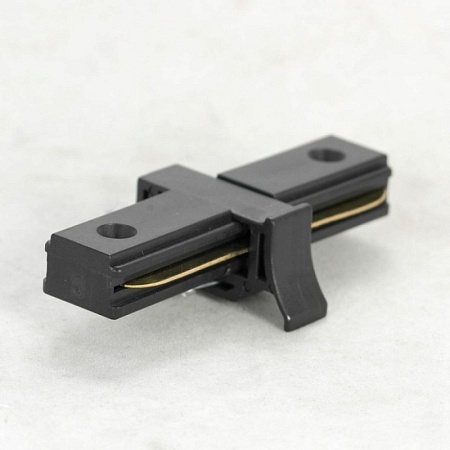  Lussole  10324 прямой коннектор черный - фото