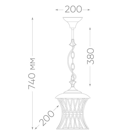 Светильник садово-парковый Feron PL525 на цепочке 60W E27 230V, черный - фото