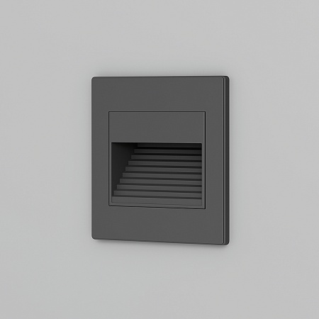 DK3050-BK Светильник встраиваемый в стену, IP 20, LED 3000, 1 Вт, черный пластик - фото