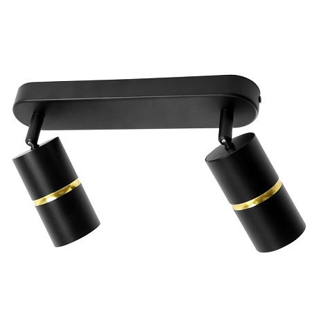 Светильник Feron ML1862 ZEN настенно-потолочный под лампу  GU10, чёрный, золото - фото