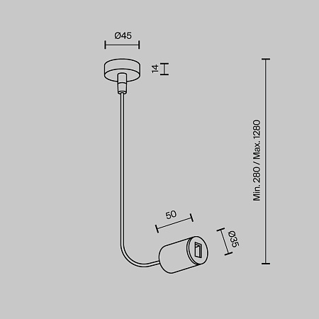 Ввод питания боковой Flarity латунь - фото
