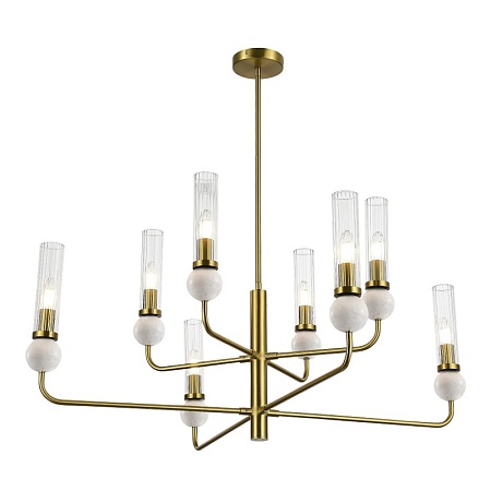 Светильник подвесной ST-Luce латунь/прозрачный E14 8*40W SL1244.303.08 - фото