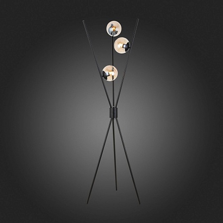 Торшер ST-Luce Черный/Коньячный E27 3*40W SL549.505.03 - фото