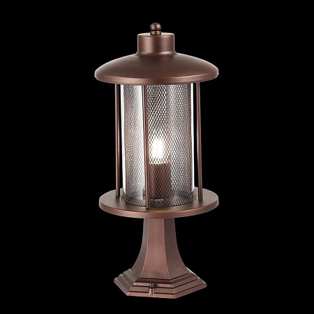Светильник уличный наземный ST-Luce Темный кофе/Прозрачный, Темный кофе E27 1*60W SL080.405.01 - фото