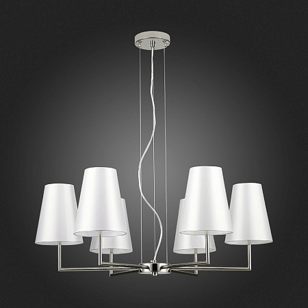 Светильник подвесной Никель/Белый E14 6*40W SLE105903-06 - фото
