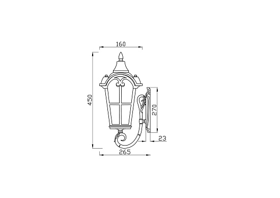 Настенный светильник (бра) Outdoor Albion O413WL-01BZ1 - фото