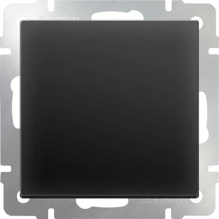 Выключатель одноклавишный черный матовый WL08-SW-1G - фото