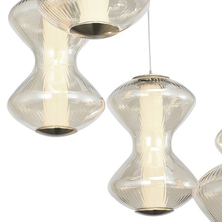 Светильник подвесной ST-Luce золото/коньячный LED 1*28W 3000K SL6136.233.01 - фото