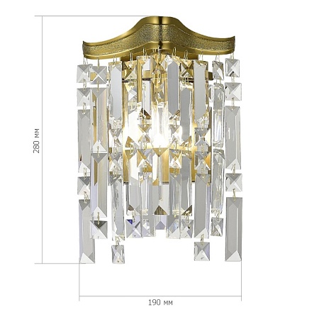 Светильник настенный ST-Luce Латунь/Прозрачный E14 1*60W SL1659.301.01 - фото