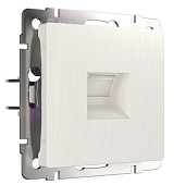 Телефонная розетка RJ-11 перламутровый рифленый WL13-RJ-11